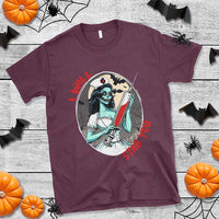 Funny Halloween Nurse T Shirt I Will Stab You Scary Zombie Needle Nurse - Wonder Print Shop