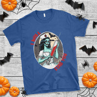 Funny Halloween Nurse T Shirt I Will Stab You Scary Zombie Needle Nurse - Wonder Print Shop