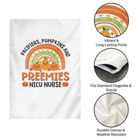 Halloween Nurse Garden Flag Pacifiers Pumpkins And Preemies Baby Pumpkin Rainbow Fall Season - Wonder Print Shop