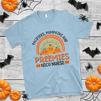 Halloween Nurse T Shirt Pacifiers Pumpkins And Preemies Baby Pumpkin Rainbow Fall Season - Wonder Print Shop