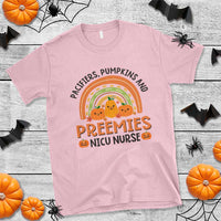 Halloween Nurse T Shirt Pacifiers Pumpkins And Preemies Baby Pumpkin Rainbow Fall Season - Wonder Print Shop