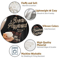 Welcome To The Boomer Playground Throw Blanket Funny Baby Boomer Generation - Wonder Print Shop