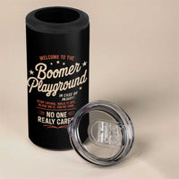 Welcome To The Boomer Playground 4 in 1 Can Cooler Tumbler Funny Baby Boomer Generation - Wonder Print Shop