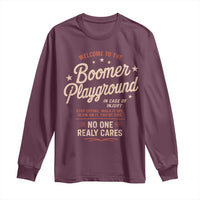 Welcome To The Boomer Playground Long Sleeve Shirt Funny Baby Boomer Generation - Wonder Print Shop