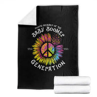 Proud Member Of The Baby Boomer Generation Throw Blanket Hippie Sunflower - Wonder Print Shop