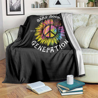 Proud Member Of The Baby Boomer Generation Throw Blanket Hippie Sunflower - Wonder Print Shop