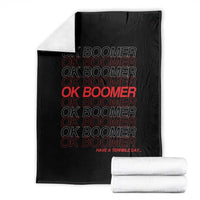 Funny OK Boomer Throw Blanket Gen Z Millennials Generation Meme Joke - Wonder Print Shop