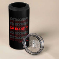 Funny OK Boomer 4 in 1 Can Cooler Tumbler Gen Z Millennials Generation Meme Joke - Wonder Print Shop