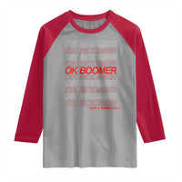 Funny OK Boomer Raglan Shirt Gen Z Millennials Generation Meme Joke - Wonder Print Shop