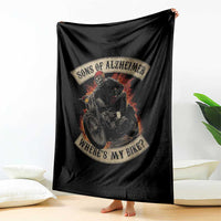 Funny Grumpy Old Biker Throw Blanket Sons Of Alzheimer Where Is My Bike - Wonder Print Shop