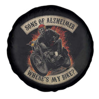 Funny Grumpy Old Biker Spare Tire Cover Sons Of Alzheimer Where Is My Bike - Wonder Print Shop