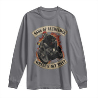 Funny Grumpy Old Biker Long Sleeve Shirt Sons Of Alzheimer Where Is My Bike - Wonder Print Shop