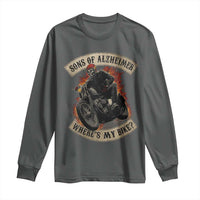 Funny Grumpy Old Biker Long Sleeve Shirt Sons Of Alzheimer Where Is My Bike - Wonder Print Shop