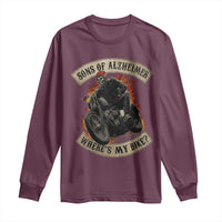 Funny Grumpy Old Biker Long Sleeve Shirt Sons Of Alzheimer Where Is My Bike - Wonder Print Shop