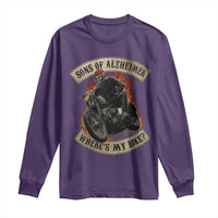 Funny Grumpy Old Biker Long Sleeve Shirt Sons Of Alzheimer Where Is My Bike - Wonder Print Shop