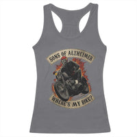 Funny Grumpy Old Biker Racerback Tank Top Sons Of Alzheimer Where Is My Bike - Wonder Print Shop