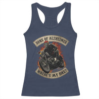 Funny Grumpy Old Biker Racerback Tank Top Sons Of Alzheimer Where Is My Bike - Wonder Print Shop