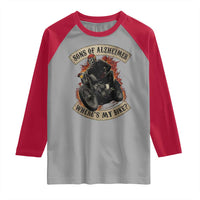 Funny Grumpy Old Biker Raglan Shirt Sons Of Alzheimer Where Is My Bike - Wonder Print Shop