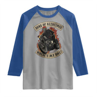 Funny Grumpy Old Biker Raglan Shirt Sons Of Alzheimer Where Is My Bike - Wonder Print Shop