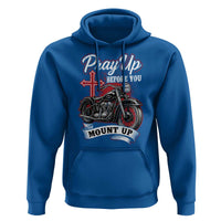Pray Up Before You Mount Up Hoodie Christian Biker Religious Faith - Wonder Print Shop