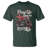 Pray Up Before You Mount Up T Shirt Christian Biker Religious Faith - Wonder Print Shop