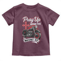 Pray Up Before You Mount Up Toddler T Shirt Christian Biker Religious Faith - Wonder Print Shop