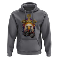 Christian Biker I Ride With Jesus Hoodie Religious Faith Motorcycle Rider Eagle - Wonder Print Shop