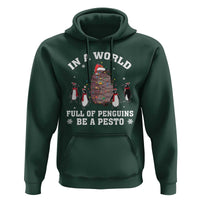 Funny Pesto Christmas Penguin Hoodie In A World Full Of Penguins Be A Pesto Xmas Santa Hat
