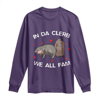 Funny Moo Deng Pesto Penguin Long Sleeve Shirt In Da Clerb We All Fam Hearts