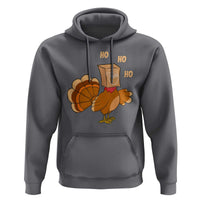 Funny Thanksgiving Christmas Triple Ho Santa Turkey Hoodie TS11