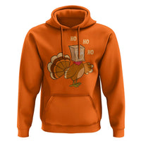 Funny Thanksgiving Christmas Triple Ho Santa Turkey Hoodie TS11