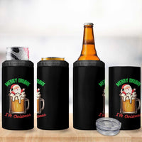 Funny Christmas Beer 4 in 1 Can Cooler Tumbler Merry Drunk I'm Xmas Wasted Santa - Wonder Print Shop