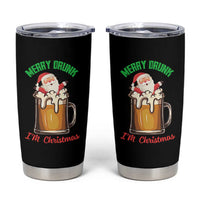 Funny Christmas Beer Tumbler Cup Merry Drunk I'm Xmas Wasted Santa - Wonder Print Shop