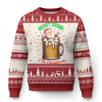 Funny Xmas Beer Ugly Christmas Sweater Merry Drunk I'm Xmas Wasted Santa - Wonder Print Shop