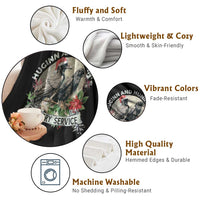 Christmas Viking Throw Blanket Huginn And Hunninn's Delivery Service Raven - Wonder Print Shop