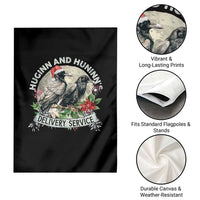 Christmas Viking Garden Flag Huginn And Hunninn's Delivery Service Raven - Wonder Print Shop