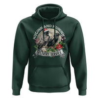 Christmas Viking Hoodie Huginn And Hunninn's Delivery Service Raven