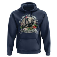 Christmas Viking Hoodie Huginn And Hunninn's Delivery Service Raven