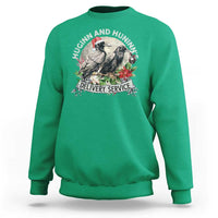 Christmas Viking Sweatshirt Huginn And Hunninn's Delivery Service Raven - Wonder Print Shop