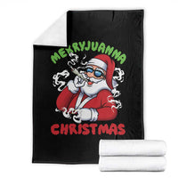 Funny Christmas Weed Throw Blanket Merryjuanna Christmas Santa Xmas - Wonder Print Shop