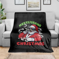 Funny Christmas Weed Throw Blanket Merryjuanna Christmas Santa Xmas - Wonder Print Shop