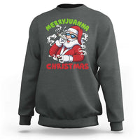 Funny Christmas Weed Sweatshirt Merryjuanna Christmas Santa Xmas - Wonder Print Shop