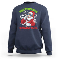 Funny Christmas Weed Sweatshirt Merryjuanna Christmas Santa Xmas - Wonder Print Shop