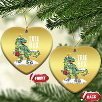 Funny Xmas Dinosaur Christmas Ornament Tree Rex Dinosaur Xmas Tree - Wonder Print Shop
