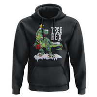Funny Christmas T-Rex Hoodie Tree Rex Dinosaur Xmas Tree