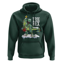 Funny Christmas T-Rex Hoodie Tree Rex Dinosaur Xmas Tree