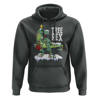Funny Christmas T-Rex Hoodie Tree Rex Dinosaur Xmas Tree