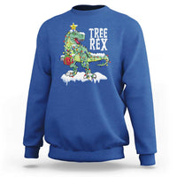 Funny Christmas T-Rex Sweatshirt Tree Rex Dinosaur Xmas Tree - Wonder Print Shop