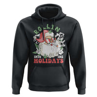 Funny Weed Christmas Hoodie Rollin Into The Holidays Santa Xmas