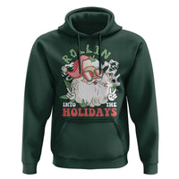Funny Weed Christmas Hoodie Rollin Into The Holidays Santa Xmas